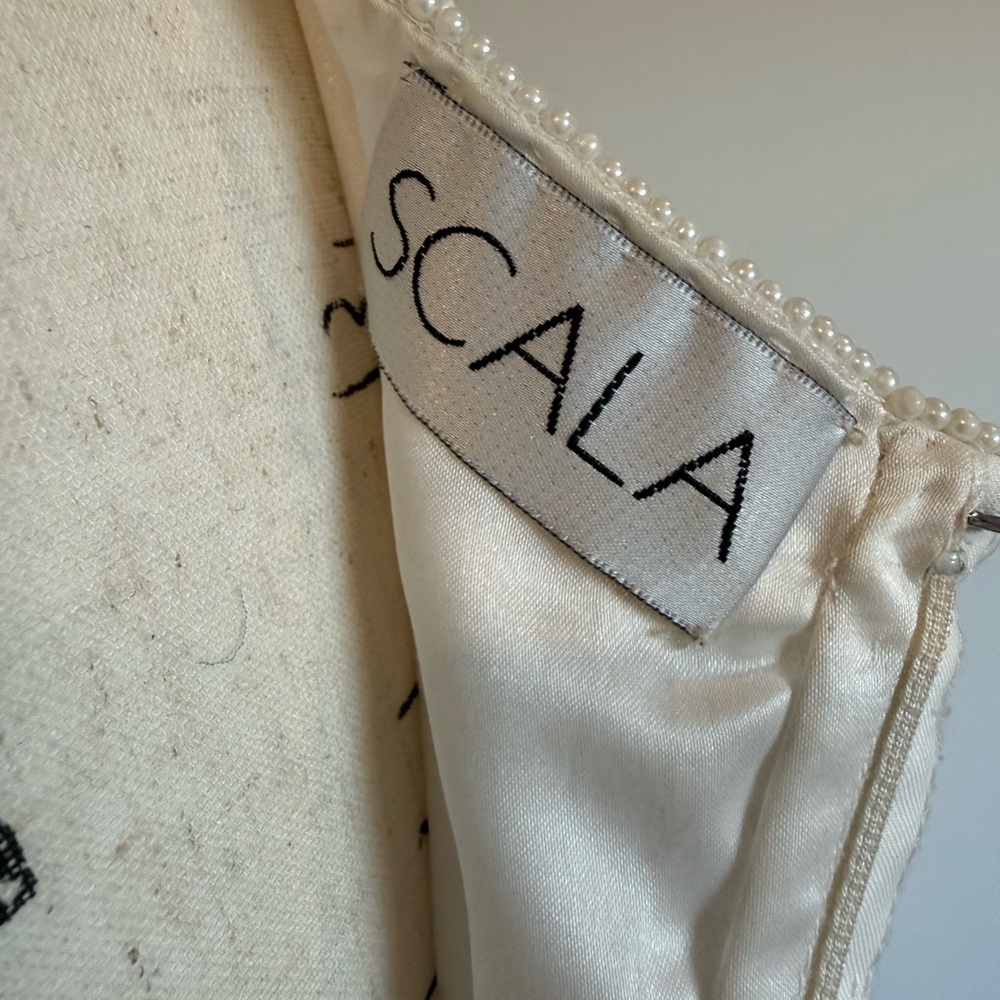 Vintage Scala White Beaded Maxi Dress - Picture 8 of 12